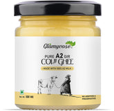 Natural Premium Desi Cow Ghee By Glamycose | High In Protein Fiber Healthy Desi Ghee For Frying | (100ml) 3.3 Ounce | Box Pack